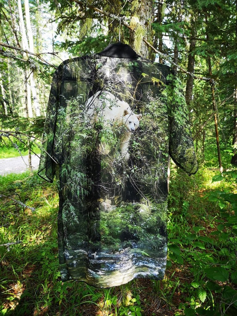 Back to Nature Apparel Spirit Bear Robe in forest