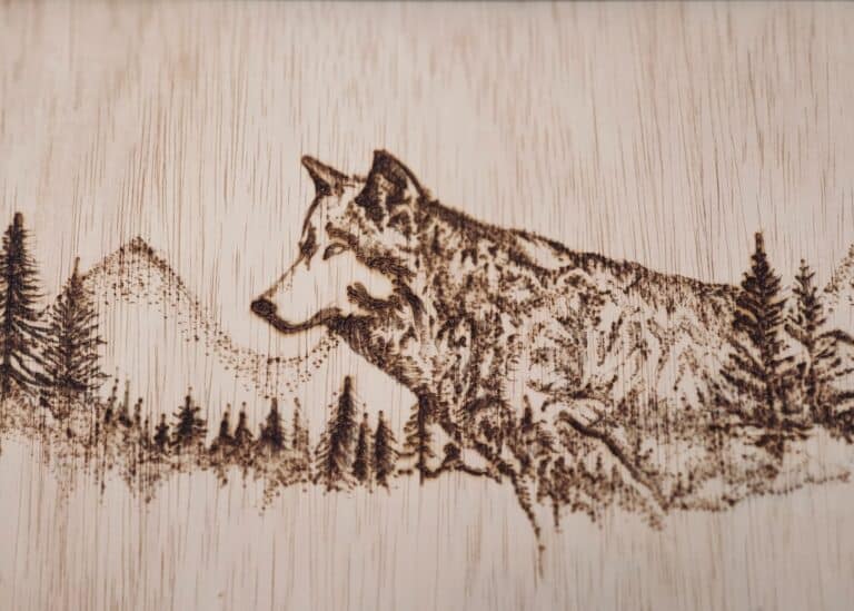 Sandra Metz art piece: Wolf Mountain